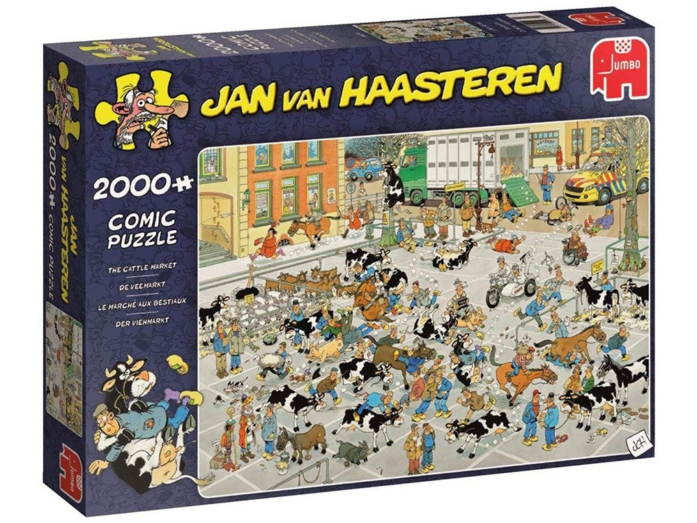 Jan Van Haasteren - The Cattle Market 2000 Piece Jigsaw Jigsaw - Good Games