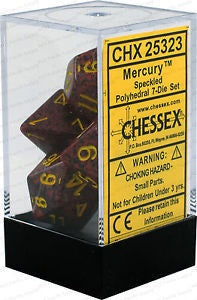 Chessex - Speckled Polyhedral 7-Die Set - Mercury (CHX25323) - Good Games