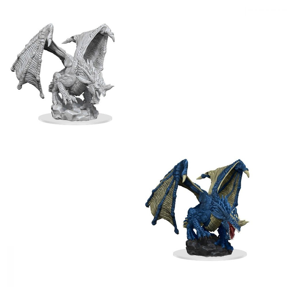 Dungeons & Dragons - Nolzurs Marvelous Unpainted Miniatures Young Blue Dragon (New) - Good Games