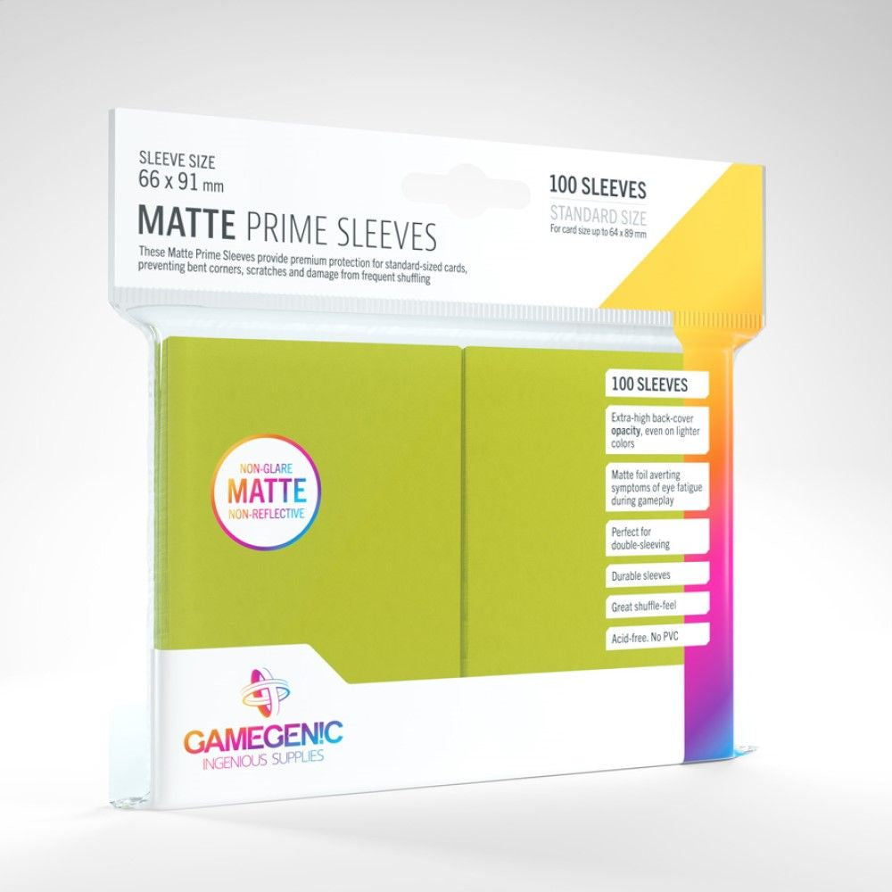 Gamegenic Matte Prime Standard Size (100) - Lime - Good Games
