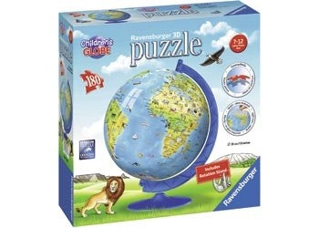 Ravensburger - Childrens Globe Puzzleball - 180 Piece 3D Jigsaw - Good Games
