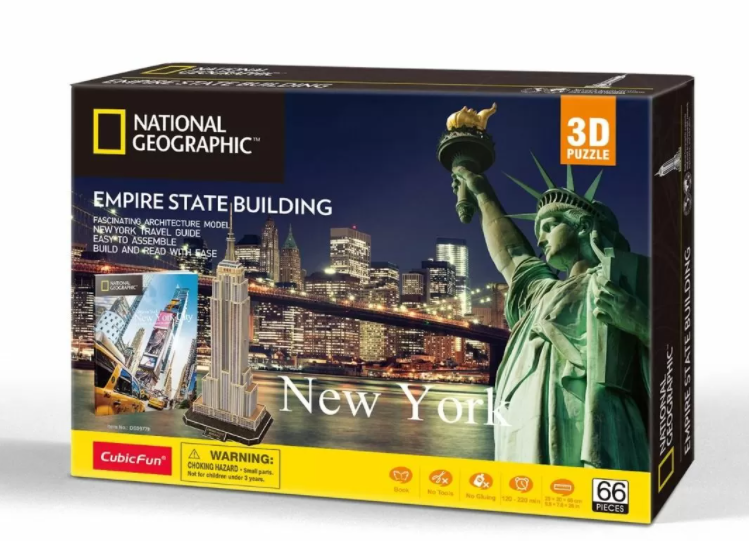 National Geographic - Empire State Building 66 Piece 3D Jigsaw - Good Games