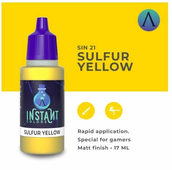 Scale 75 – Instant Colors Sulfur Yellow 17ml (SIN-21) - Good Games
