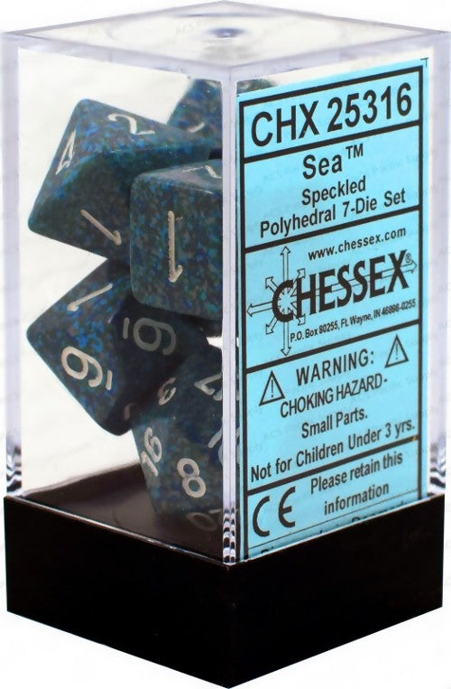Chessex - Speckled Polyhedral 7-Die Set - Sea (CHX25316)