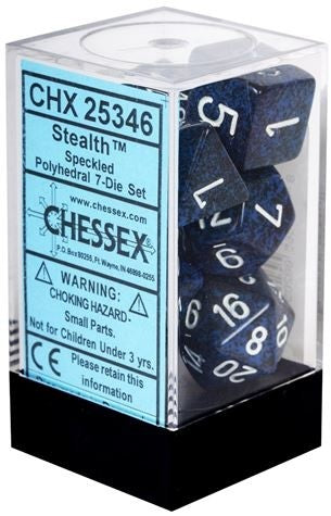 Chessex - Speckled Polyhedral 7-Die Set - Stealth (CHX25346) - Good Games