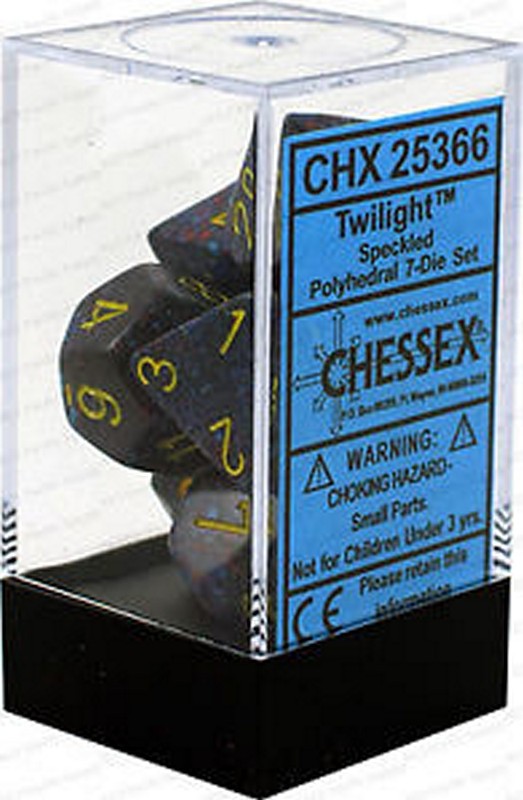 Chessex - Speckled Polyhedral 7-Die Set - Twilight (CHX25366) - Good Games