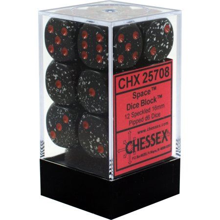 Chessex - Speckled 16mm D6 Set - Space Block (CHX25708) - Good Games