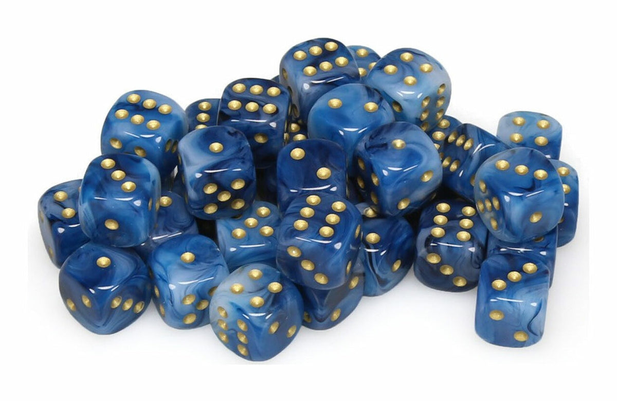 Chessex - Phantom 12mm D6 Set - Teal/Gold (CHX27889) - Good Games