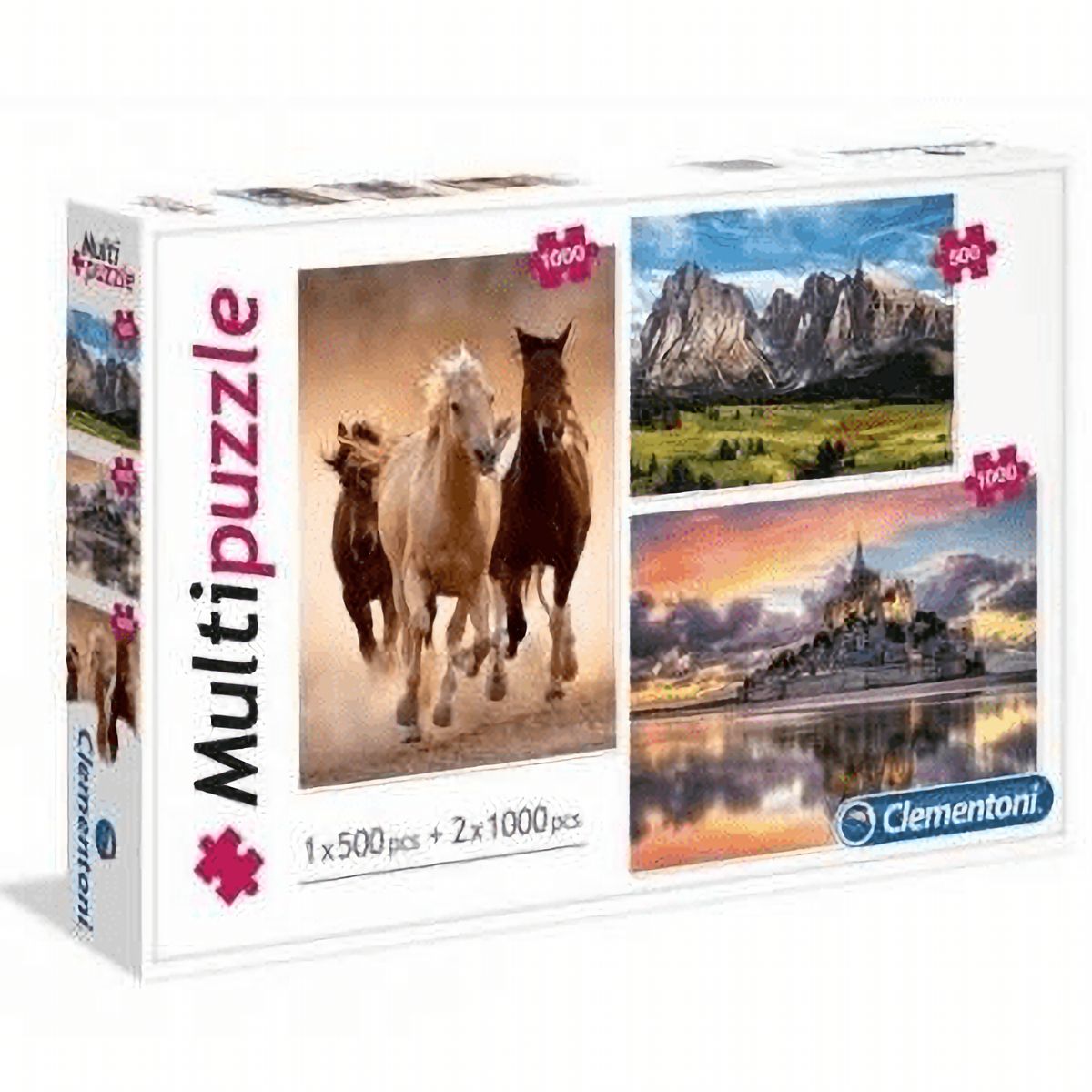 Clementoni - Mix 1 X 500 Piece + 2 X 1000 Piece Jigsaw