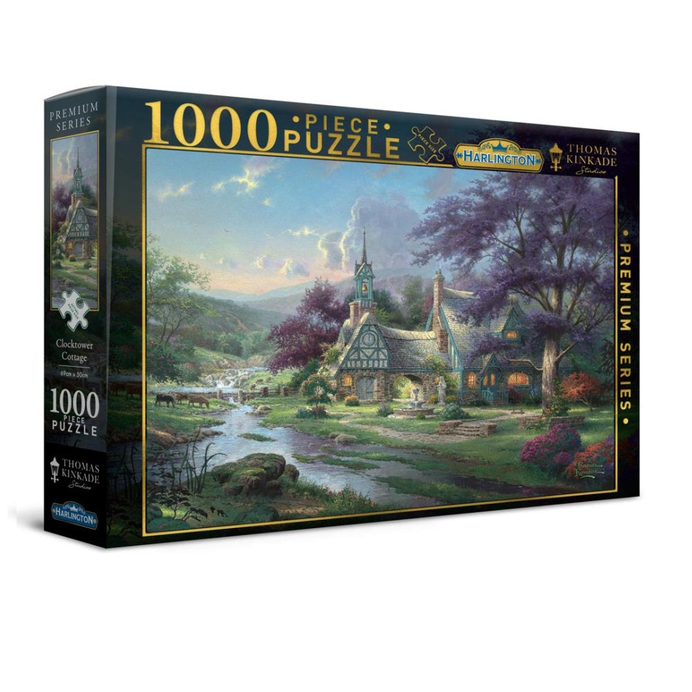 Harlington - Thomas Kinkade Clocktower Cottage 1000 Piece Jigsaw