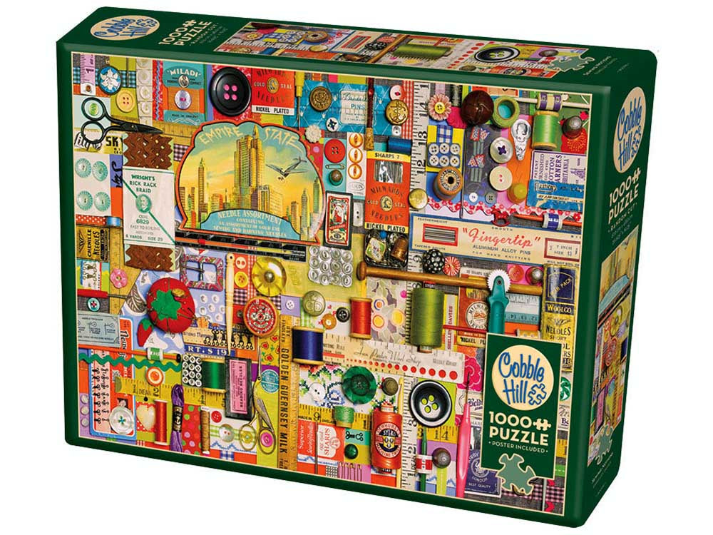 Cobble Hill - Sewing Notions 1000 Piece Jigsaw - Good Games