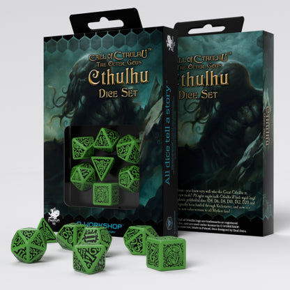 Q Workshop - Call of Cthulhu The Outer Gods Cthulhu Dice Set (7) - Good Games