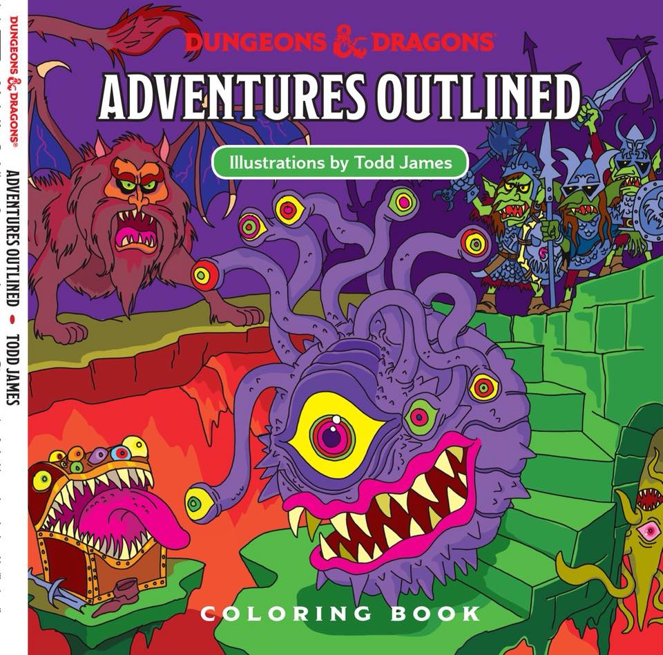 D&D Adventures Outlined 5Th Edition Coloring Book Monster Manual 1 - Good Games