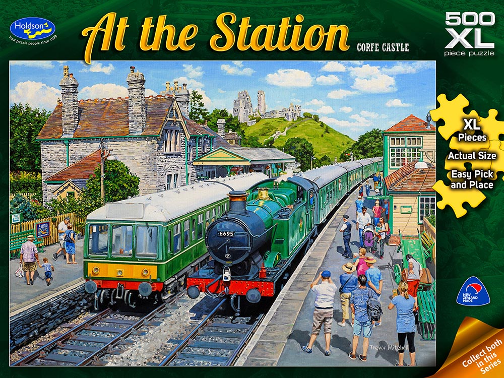 Holdson - Corfe Castle - At The Station 500 Piece Xl Jigsaw