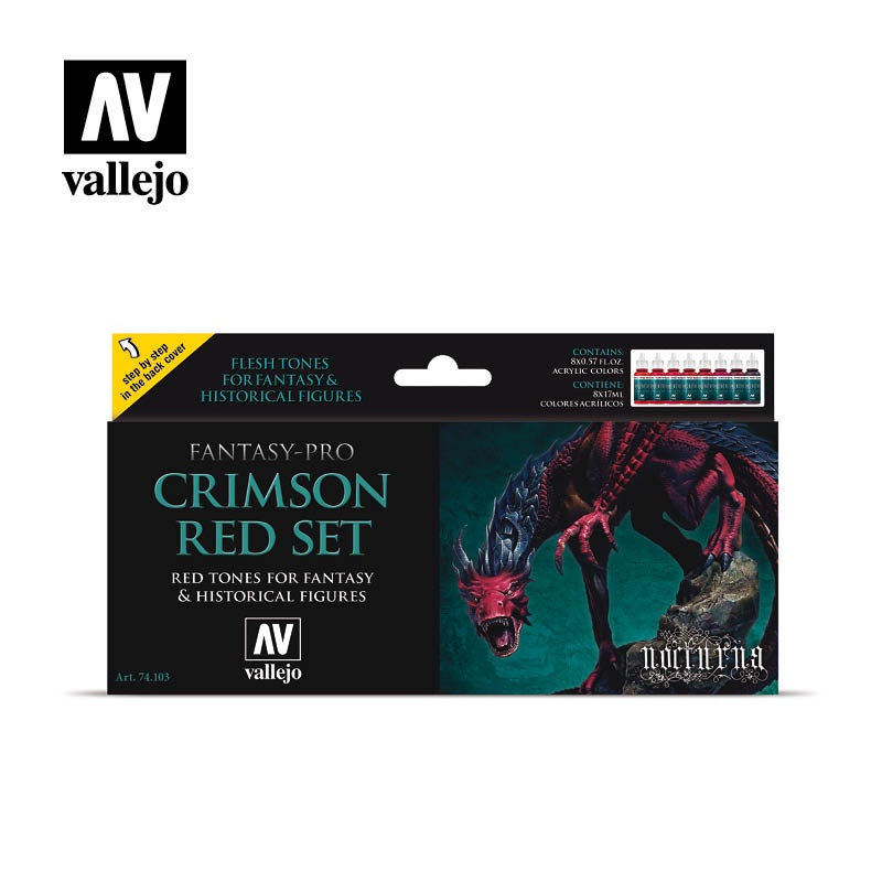 Vallejo Game Colour - Crimson Red 8 Colour Set - Good Games