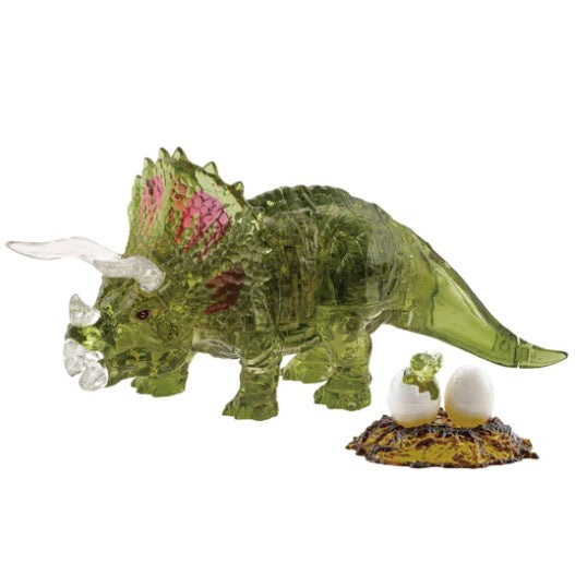 3D Crystal Green Triceratops - Good Games