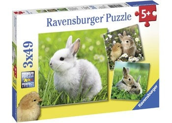 Ravensburger - Cute Bunnies - 3x49 Piece Jigsaw