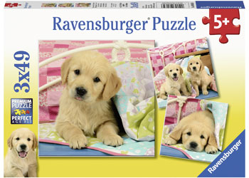 Ravensburger - Cute Puppy Dogs - 3x49 Piece Jigsaw - Good Games