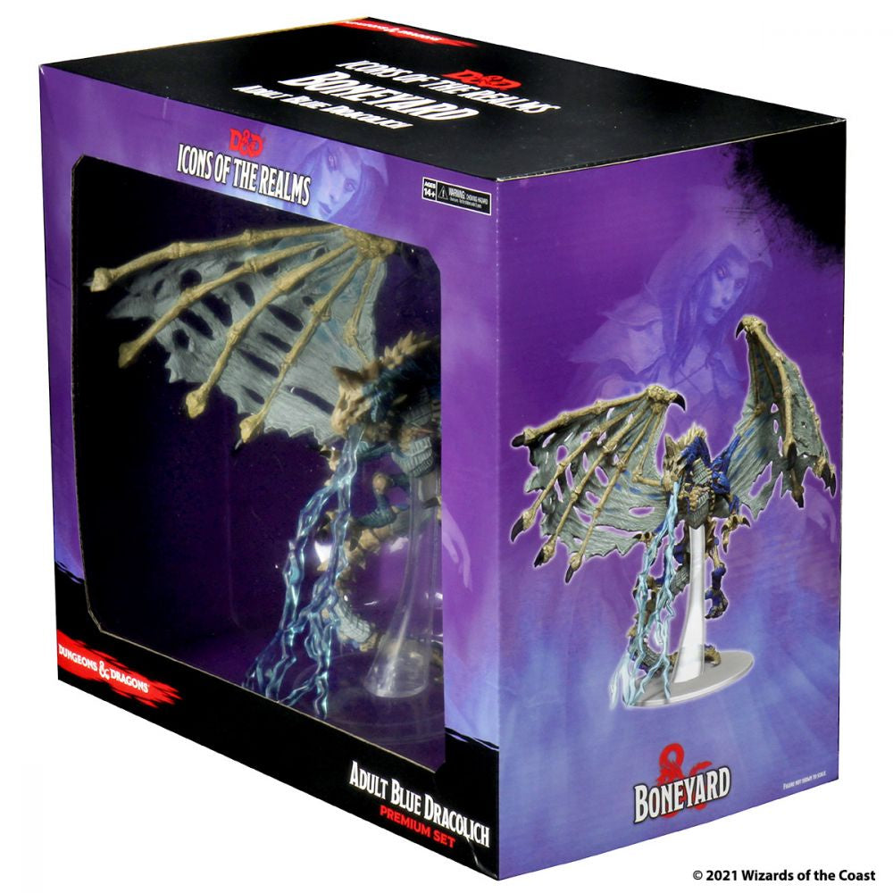 Dungeons &amp; Dragons Icons of the Realms Miniatures Boneyard Premium Set Blue Dracolich
