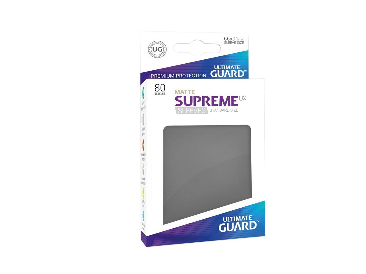 Ultimate Guard Supreme Ux Sleeves Standard Size Dark Grey (80) - Good Games