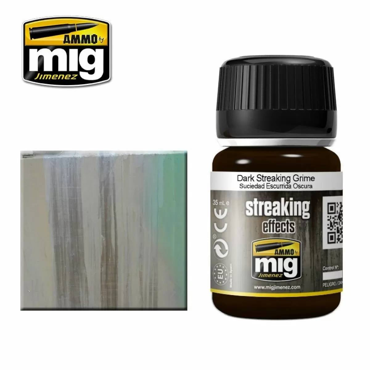 Ammo by MIG Enamel Streaking Effects Dark Streaking Grime 35ml - Good Games