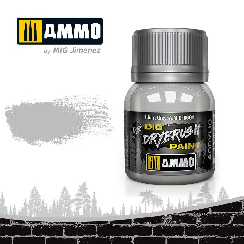 Ammo by MIG Drybrush Light Grey - Good Games