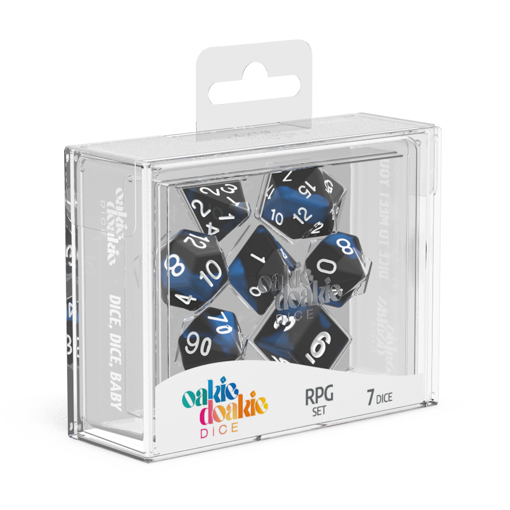 Oakie Doakie Dice - RPG Set Glow In The Dark Deep Ocean (7) - Good Games