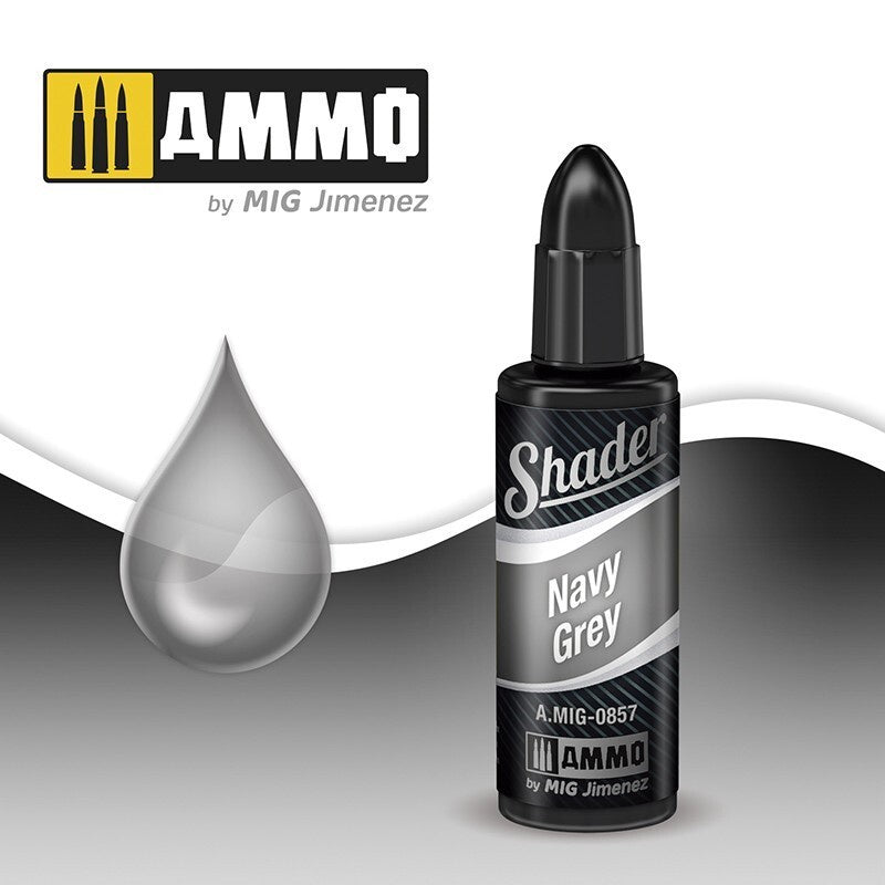 Ammo By MIG Shader Navy Grey 10ml - Good Games
