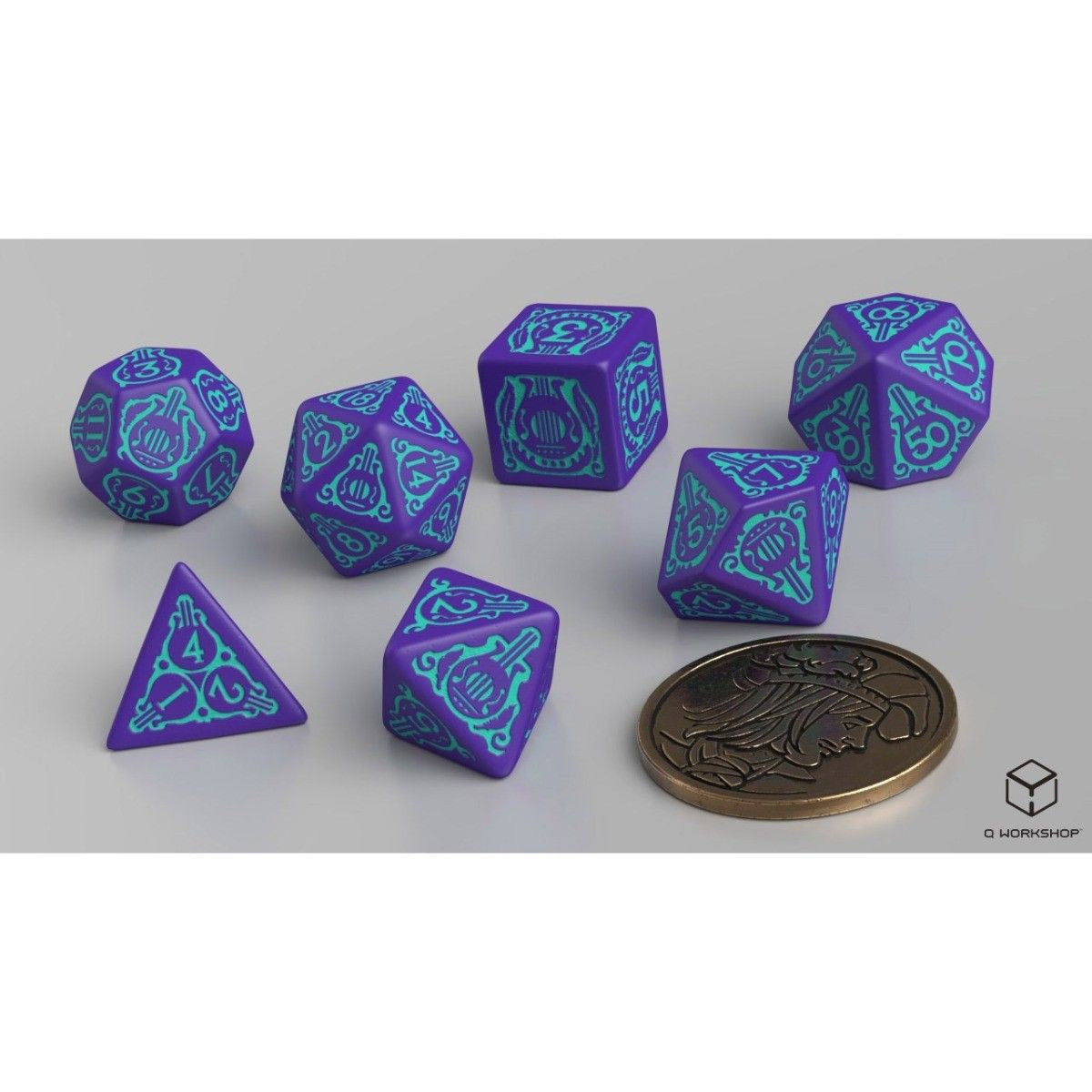 Q Workshop - The Witcher Dice - Dandelion Half Century of Poetry with Coin - Good Games