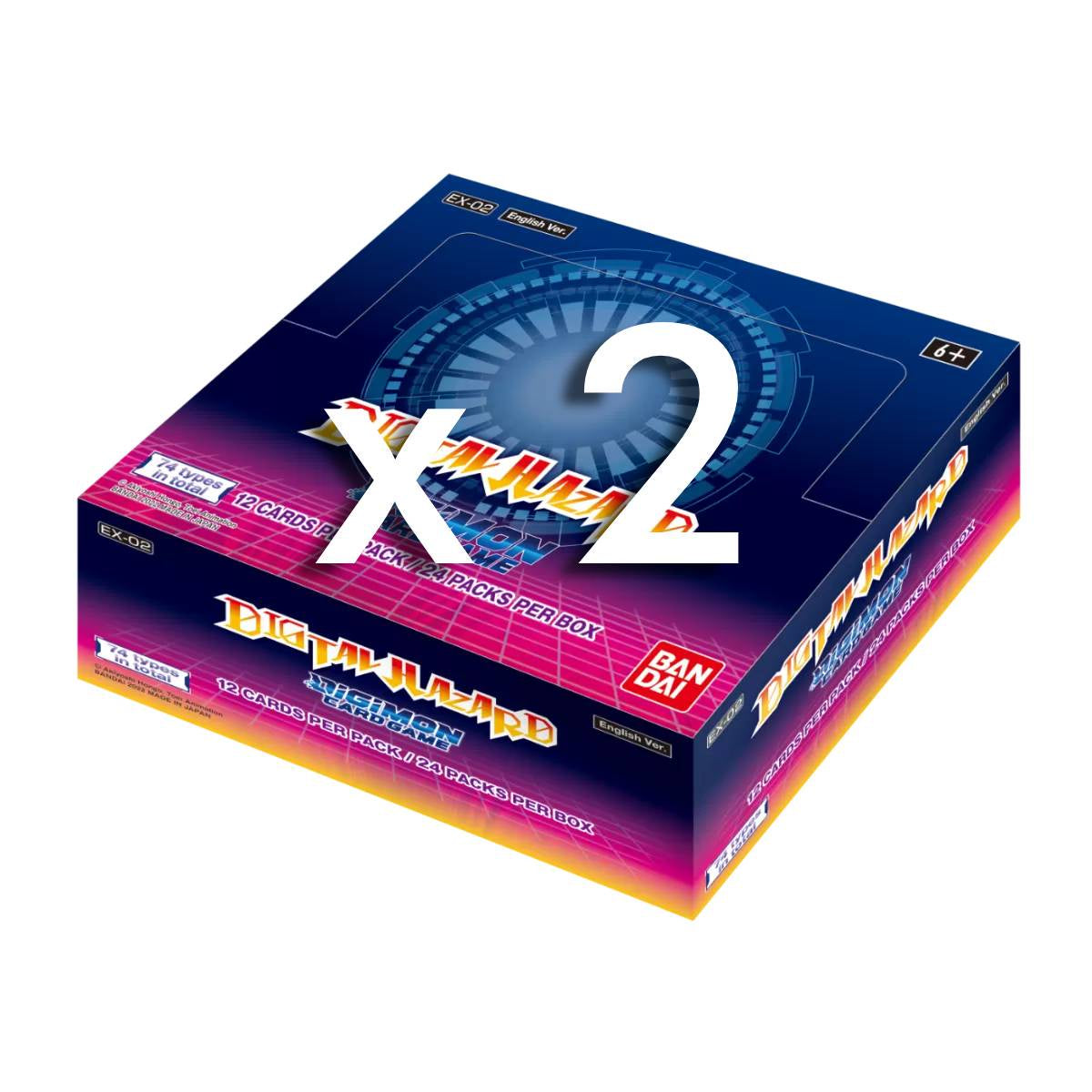 Digimon Card Game - Digital Hazard 2 x Booster Boxes [EX-02]