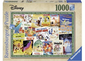 Ravensburger - Disney Vintage Movie Posters - 1000 Piece Jigsaw - Good Games