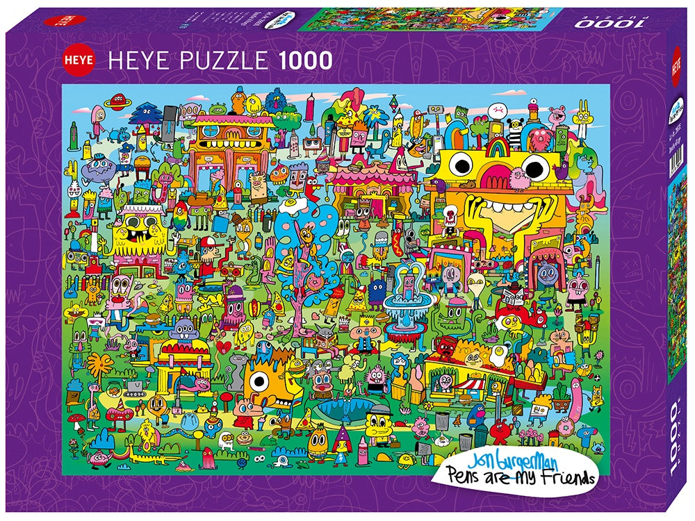 Heye - Burgerman Doodle Village 1000 Piece Jigsaw - Good Games