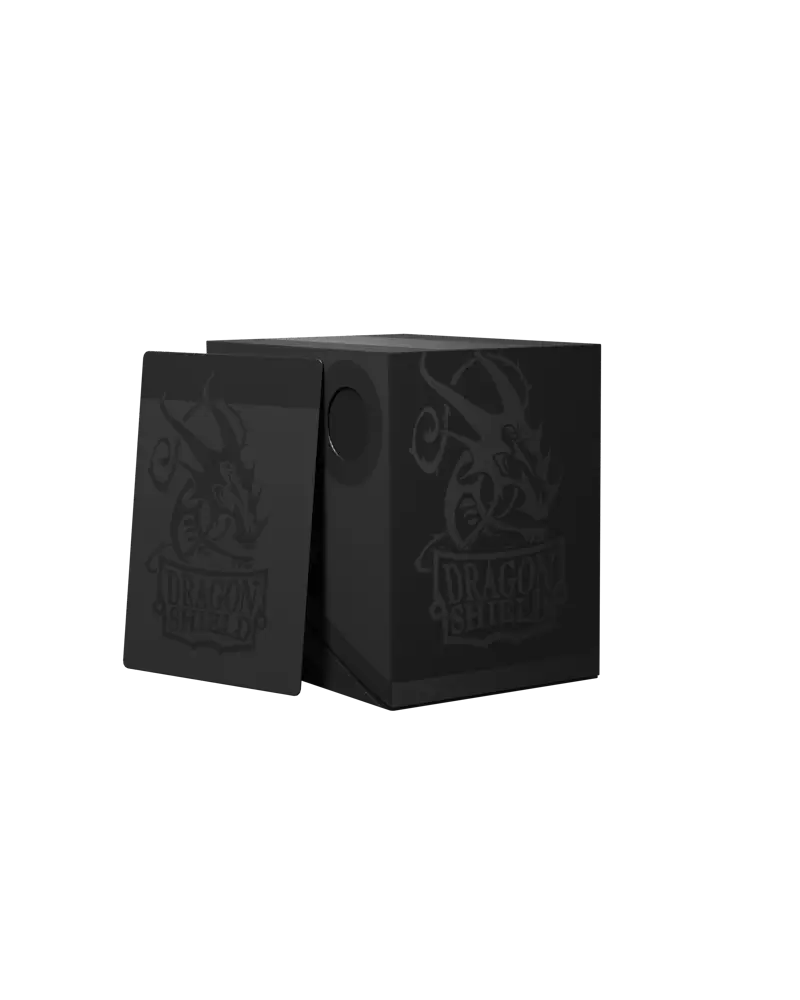 Dragon Shield - Deck Box Revised Double Shell - Shadow Black/Black - Good Games