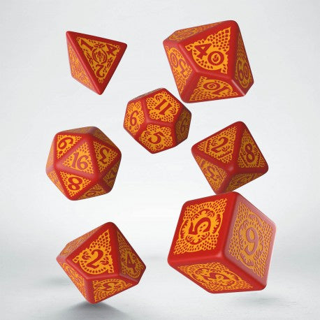 Q Workshop - Dragon Slayer Red and Orange Dice Set - Good Games