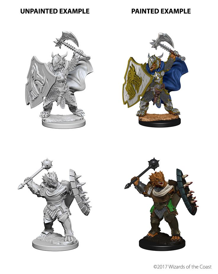 Dungeons & Dragons - Nolzurs Marvelous Unpainted Miniatures Dragonborn Male Paladin - Good Games