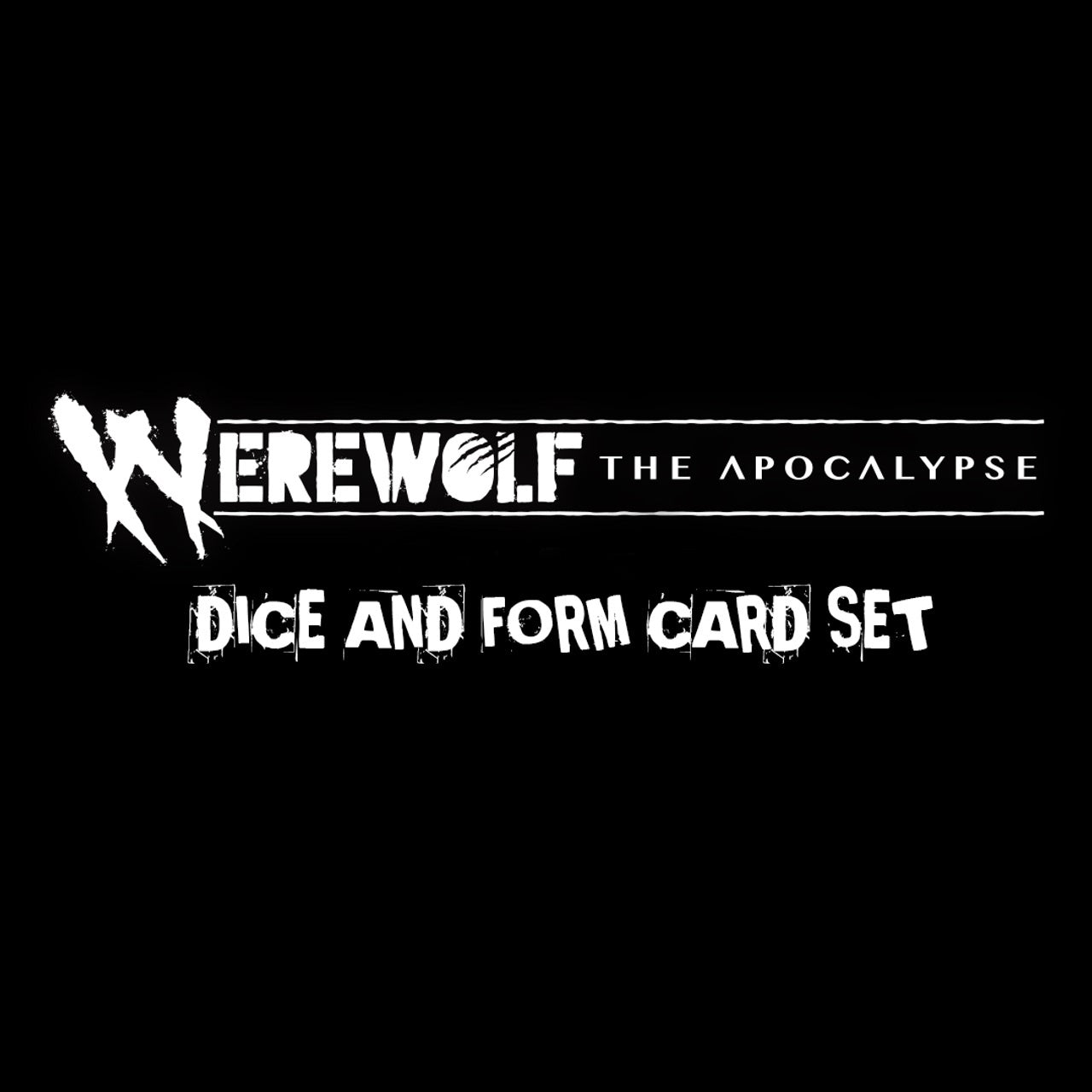 Werewolf The Apocalypse RPG Dice and Form Card Set - Good Games