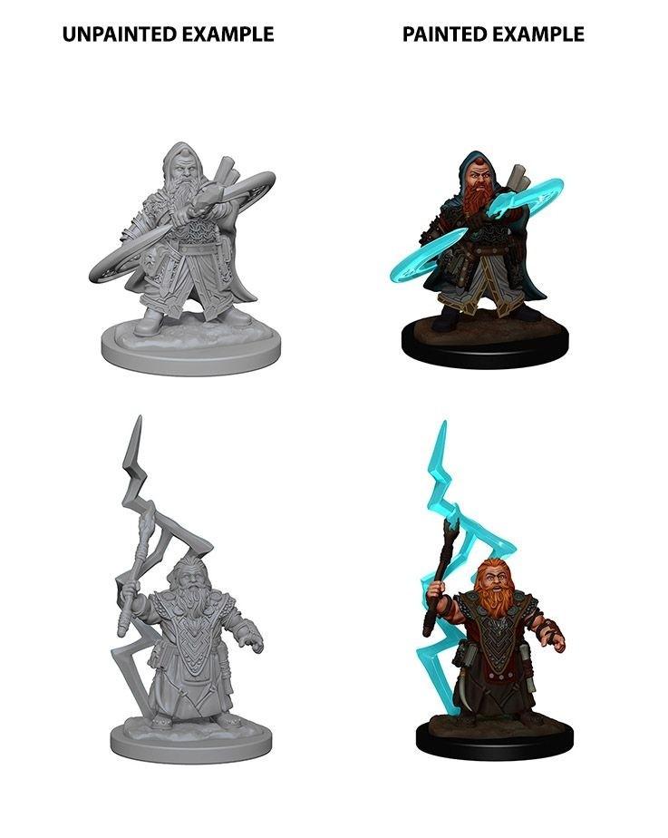 Pathfinder Deep Cuts Unpainted Minis Dwarf Male Sorcerer - Good Games