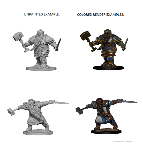Dungeons & Dragons - Nolzurs Marvelous Unpainted Miniatures Dwarf Male Fighter - Good Games