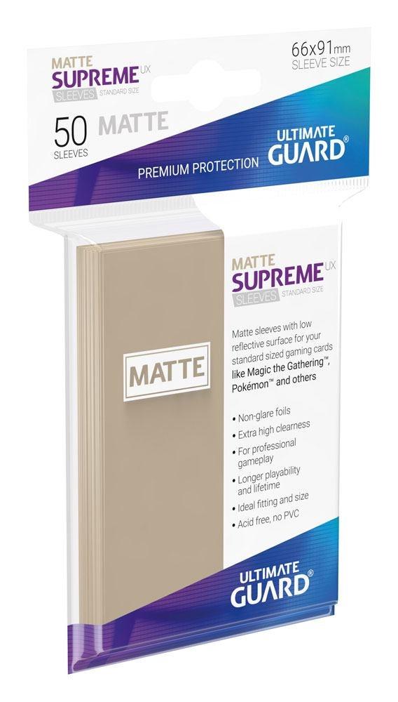 Ultimate Guard Supreme Ux Sleeves Standard Size Matte Sand (50) - Good Games
