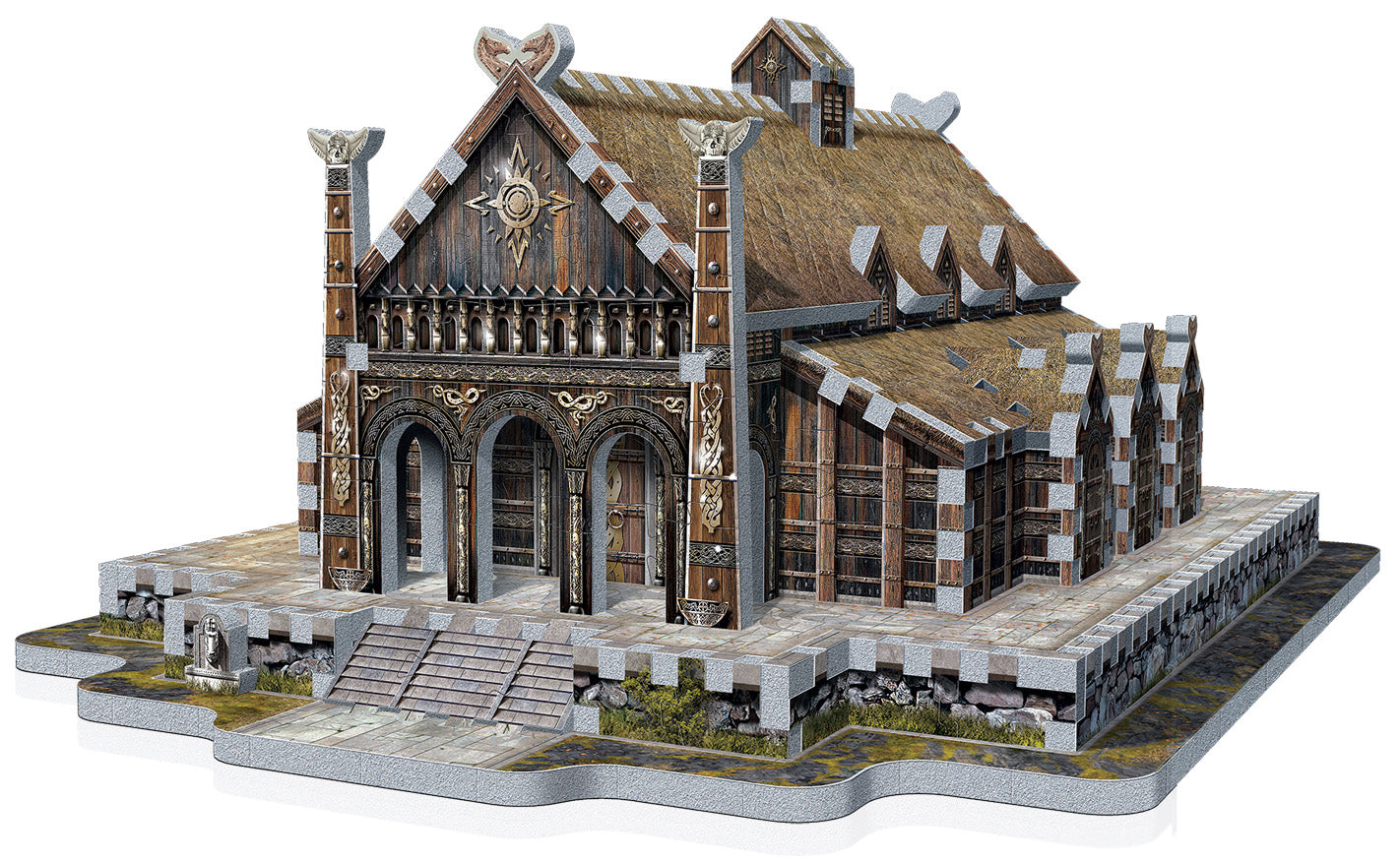 Wrebbit - Lord Of The Rings Golden Hall - Edoras 445 Piece 3D Jigsaw - Good Games