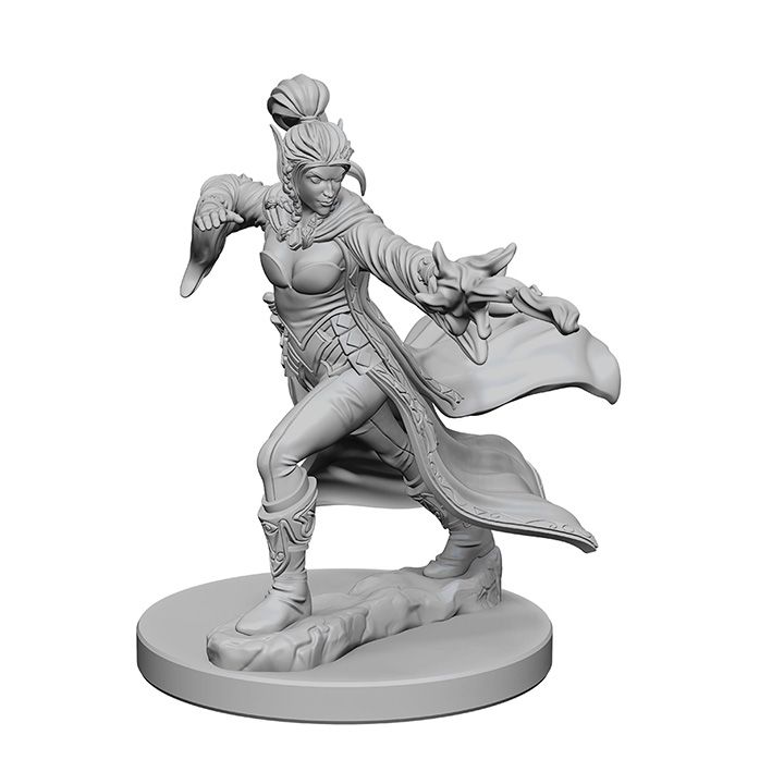 Pathfinder Deep Cuts Unpainted Miniatures Elf Female Sorcerer - Good Games