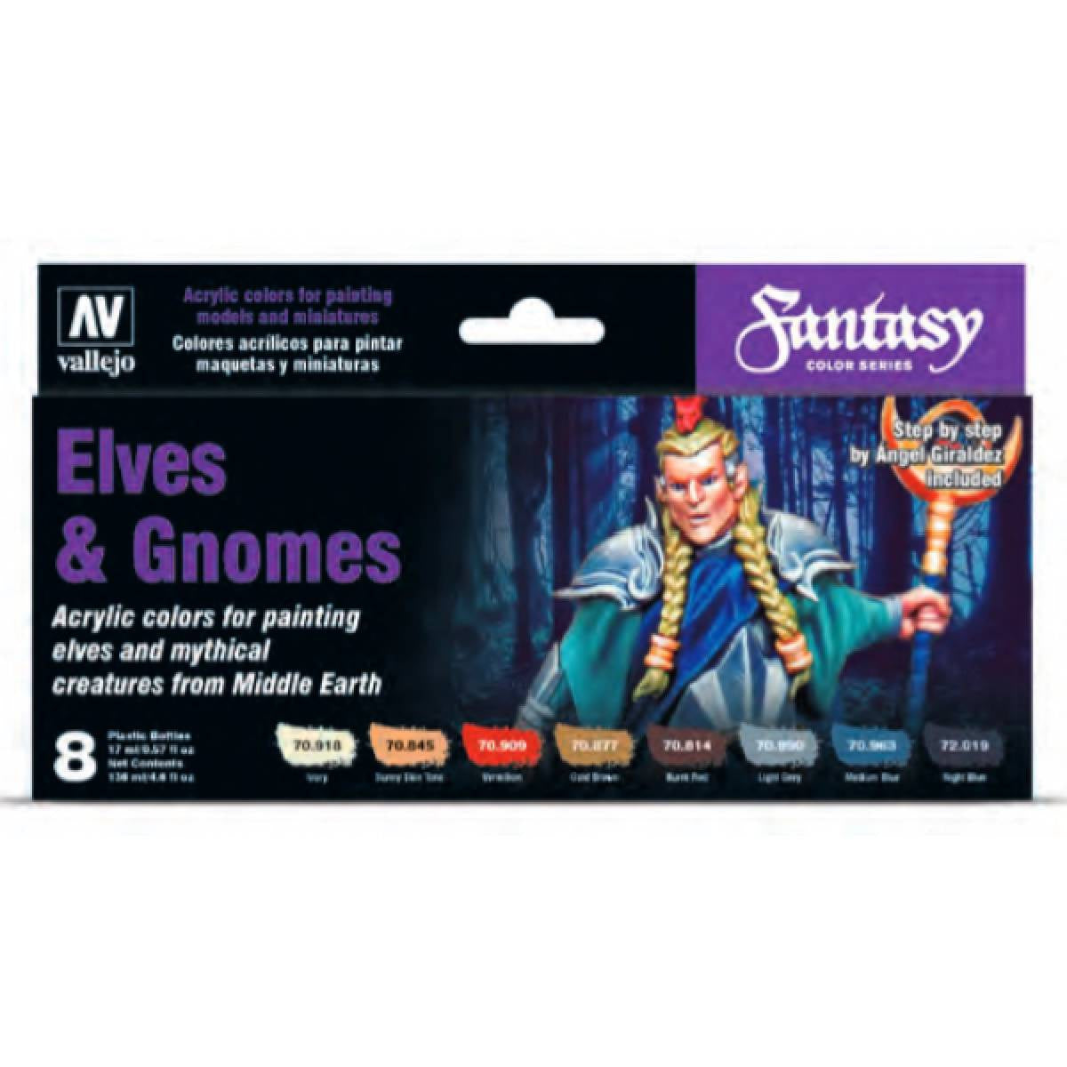 Vallejo Fantasy Color Series - Elves &amp; Gnomes Set (AV70242)