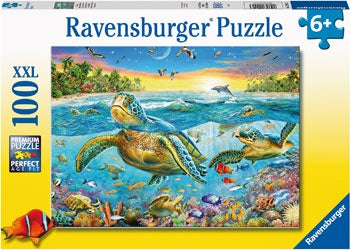 Ravensburger - Swim with Sea Turtles 100 Piece Jigsaw - Good Games