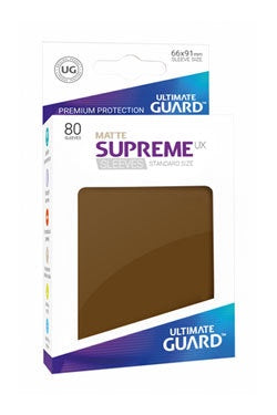 Ultimate Guard - Supreme UX Standard Sleeves Matte Brown (80) - Good Games
