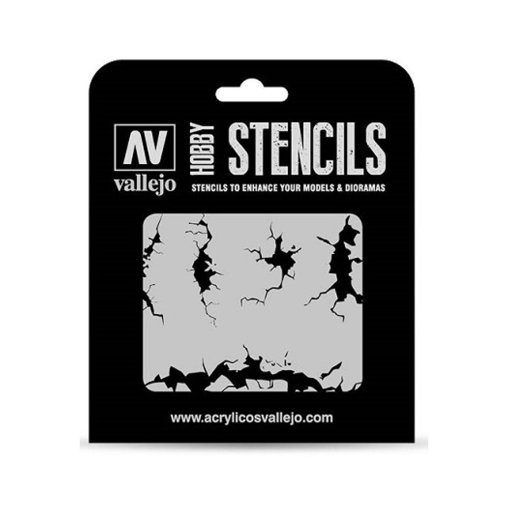 Vallejo Hobby Stencils - Cracked Wall