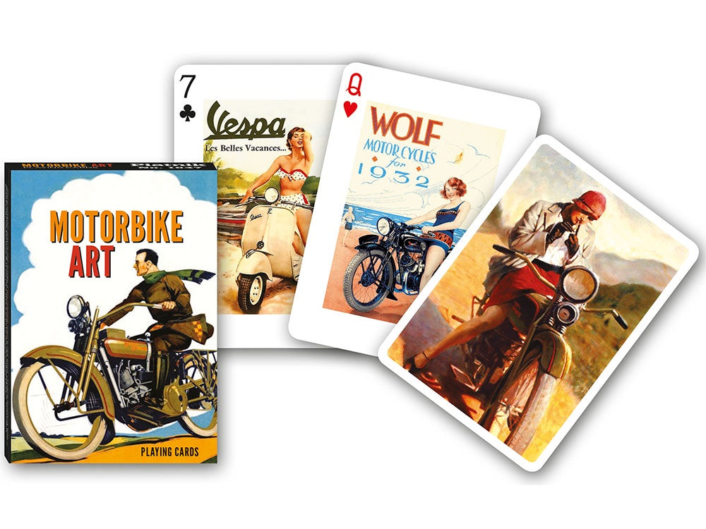 Playing Cards Motorbike Art