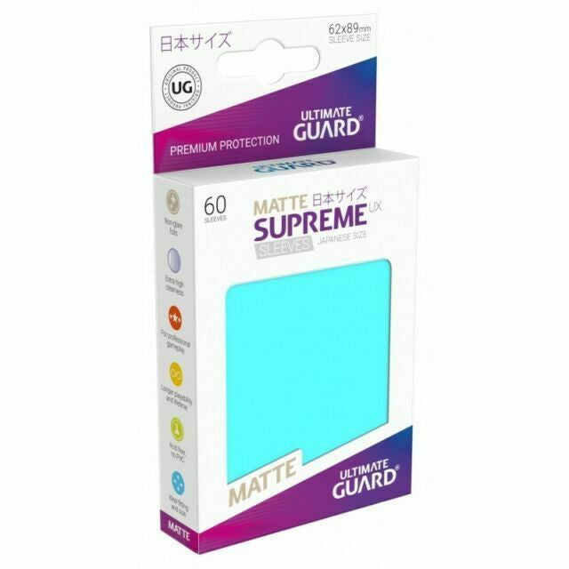 Ultimate Guard - Supreme UX Japanese Size Sleeves Matte Aquamarine (60) - Good Games