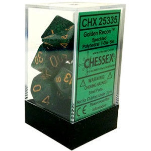 Chessex - Speckled Polyhedral 7-Die Set - Golden Recon (CHX25335) - Good Games