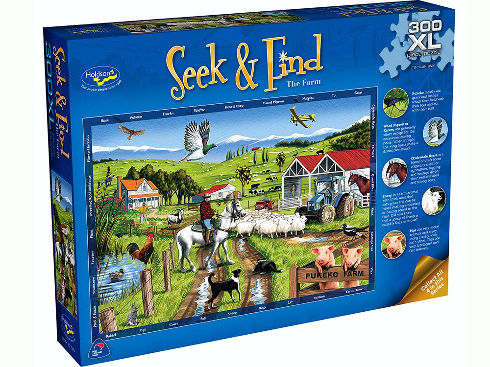 Holdson - Seek And Find Farm 300 Piece Xl Jigsaw - Good Games