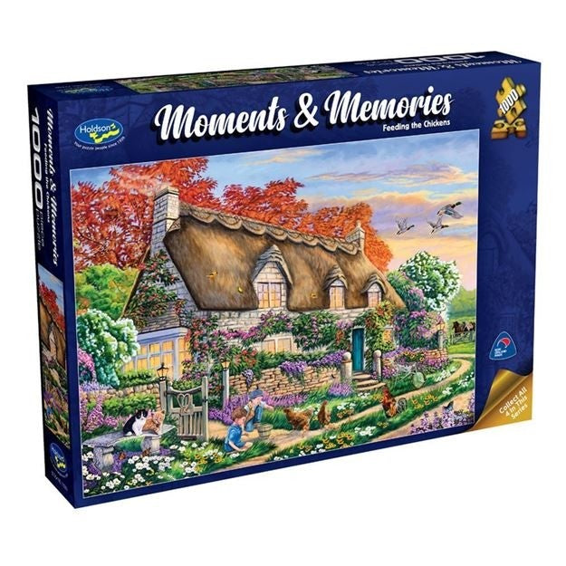 Holdson - Moments And Memories Feeding The Chickens 1000 Piece Jigsaw